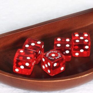 craps dice in wooden dice boat