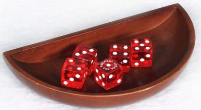 craps dice in wooden dice boat