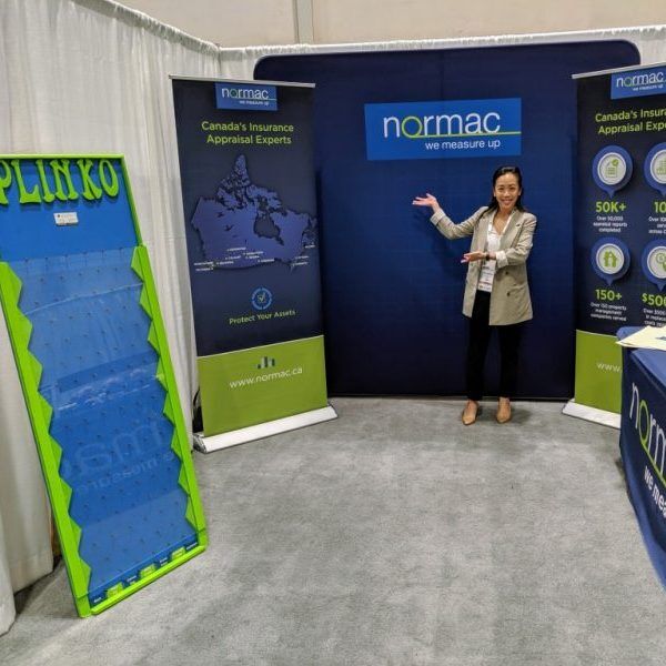 Example of a company using the Plinko at their tradeshow booth in Toronto